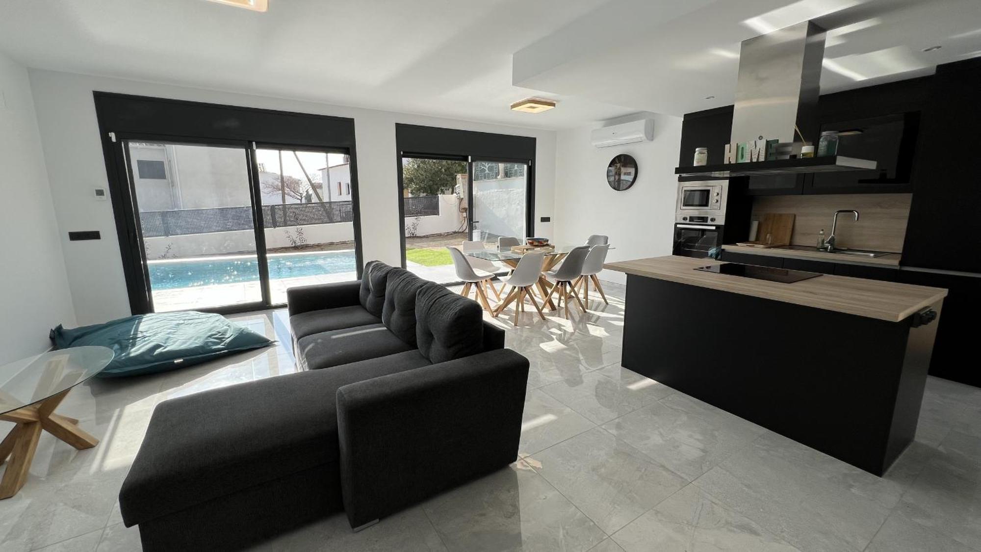 Casa Moderna Roses Con Piscina Y Jardin Mas Bosca, Roses Villa Palau Saverdera Ngoại thất bức ảnh
